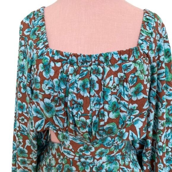 Free People Jael Printed Mini Dress In Ginger Snap Size Small NWT - Picture 5 of 12